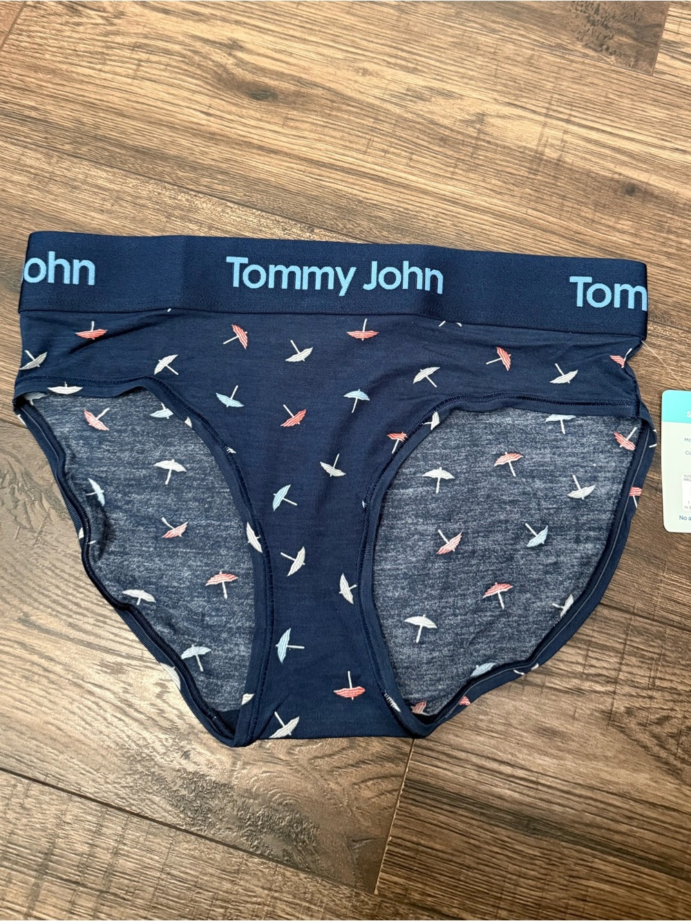 BNWT Tommy John Blue Floating Umbrellas Bikini Briefs